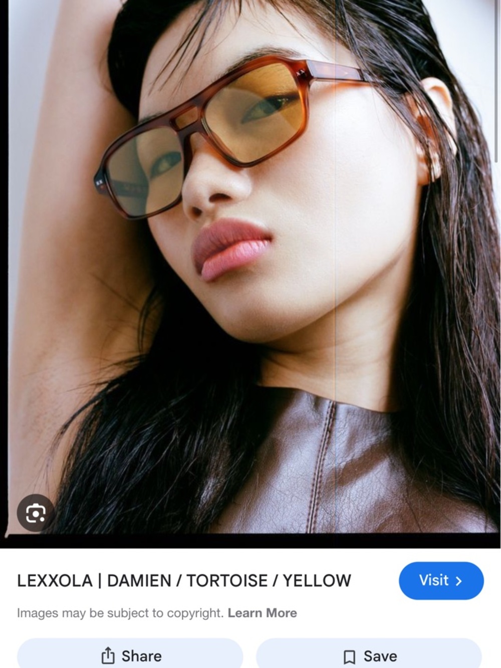 Lexxola Tortoise Frame Sunglasses with Yellow Tint